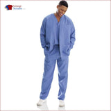 Landau Essentials 7551 Men's 5-Pocket Warm-Up Scrub Jacket