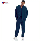 Landau Essentials 7551 Men's 5-Pocket Warm-Up Scrub Jacket