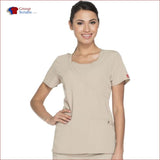 Dickies Xtreme Stretch 82814 Mock Wrap Top Dark Khaki / XL Womens