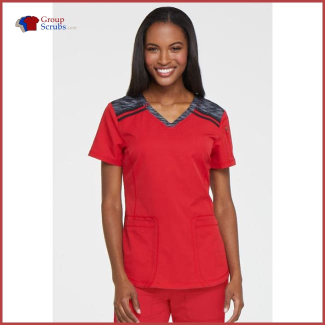 Clearance Dynamix by Dickies Women's V-Neck Solid Scrub Top
