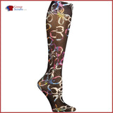 Cherokee Footwear FASHIONSUPPORT Knee High 12 mmHg Compression Socks Fluttering Rainbow / One Size Footwear