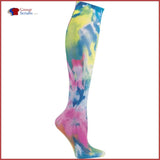 Cherokee Footwear Fashionsupport Knee High 12 Mmhg Compression Socks Multi Tie Dye / One Size Womens