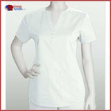 Barco Icu 41232 3-Pocket Mock Plaket Side Panel Top White / M Clearance