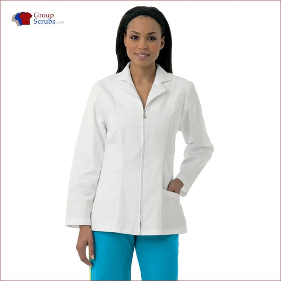 Urbane 3109 Women's Zipper Waist Wrap Lab Coat