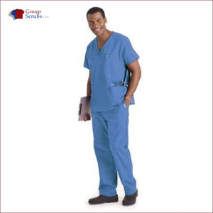 Landau Essentials 7489 Men's 5-Pocket V-Neck Scrub Top