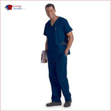 Landau Essentials 7489 Men's 5-Pocket V-Neck Scrub Top