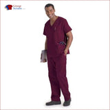 Landau Essentials 7489 Men's 5-Pocket V-Neck Scrub Top