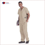 Landau Essentials 7489 Men's 5-Pocket V-Neck Scrub Top