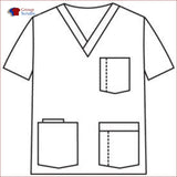 Landau Essentials 7489 Men's 5-Pocket V-Neck Scrub Top