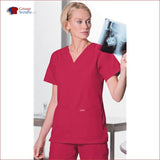 Landau Essentials 8219 Women's 4-Pocket V-Neck Scrub Top