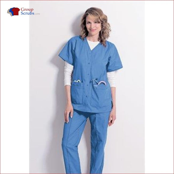 Landau Essentials 8232 Women's 4-Pocket V-Neck Scrub Top