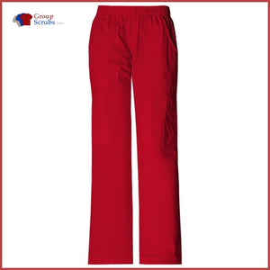 Cherokee Workwear Core Stretch 4005P Mid Rise Pull-On Cargo Pant Red / S Womens