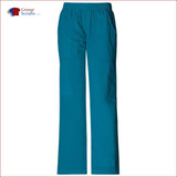 Cherokee Workwear Core Stretch 4005T Mid Rise Pull-On Cargo Pant Caribbean Blue / 2Xl Womens