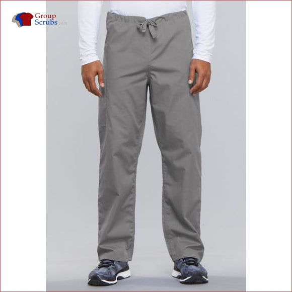 Cherokee Workwear Originals 4100 Unisex Drawstring Cargo Pant Grey / S