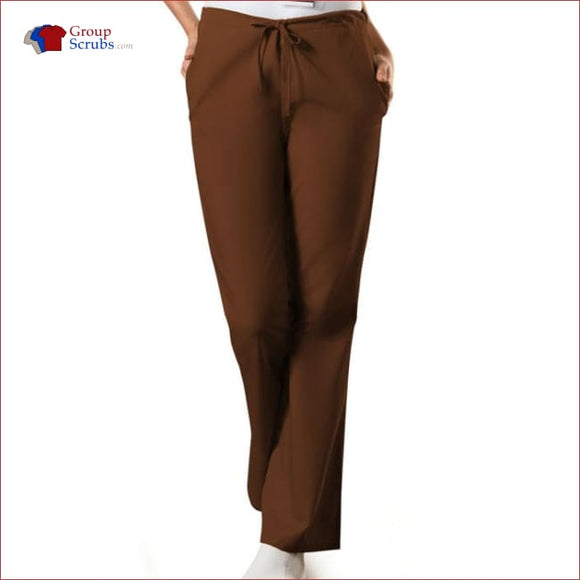 Cherokee Workwear Originals 4101T Natural Rise Flare Leg Drawstring Pant Chocolate / 2Xl Womens