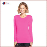Cherokee Workwear Originals 4881 Long Sleeve Underscrub Knit Tee Shocking Pink / 2XL Womens