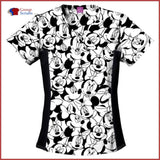 Tooniforms Disney 6875C V-Neck Knit Panel Top Big Minnie / 2Xl Womens