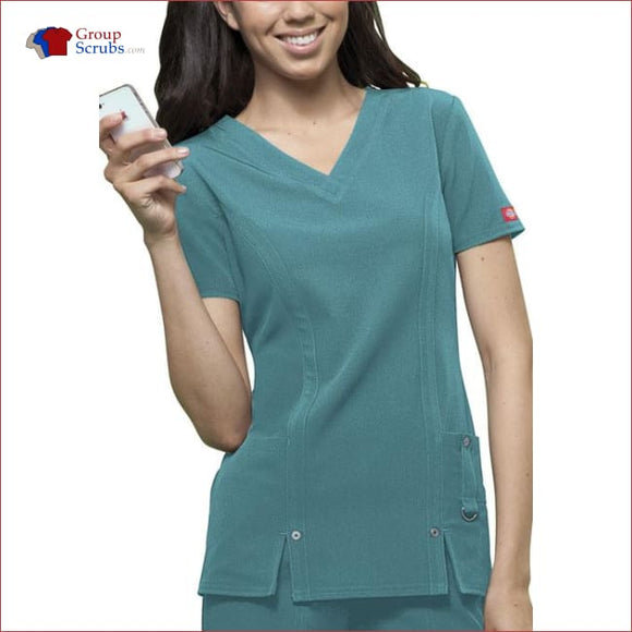 Dickies Xtreme Stretch 82851 V-Neck Top Dickies Teal / 2XL Womens