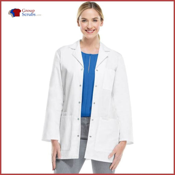 Cherokee Professional Whites 1369 32 Snap Front Lab Coat White / 2Xl Womens
