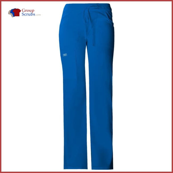 Cherokee Workwear Core Stretch 24001P Low Rise Drawstring Cargo Pant Royal / S Womens