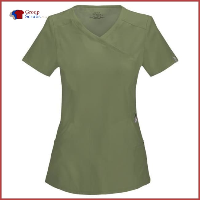 Pewter Grey Infinity Women's Mock Wrap Top 2625A - The Nursing