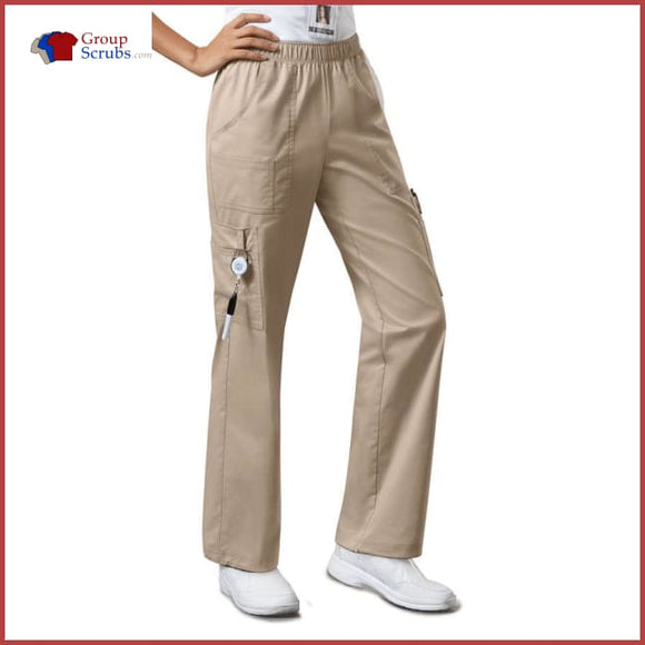 Cherokee Workwear Core Stretch 4005 Mid Rise Pull-On Cargo Pant Khaki / 2Xl Womens