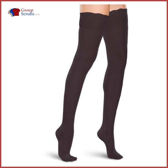 Therafirm TF684 15-20 mmHg Thigh-High Lace-Top Compression Stockings