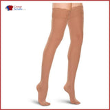 Therafirm TF684 15-20 mmHg Thigh-High Lace-Top Compression Stockings