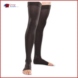 Therafirm TF768 30-40 mmHg Thigh-High Open-Toe Unisex Compression Stockings