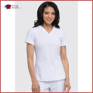 Dickies Eds Essentials Dk615 V-Neck Top White / 2Xl Womens