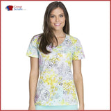 Dickies Dk701 V-Neck Top Wildflower Leopad / S Womens