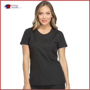 Dickies Dynamix Dk720 Rounded V-Neck Top Black / 2Xl Womens