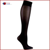Cherokee Footwear Fashionsupport Knee High 12 Mmhg Compression Socks Black / One Size Womens
