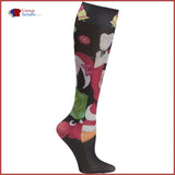 Cherokee Footwear Fashionsupport Knee High 12 Mmhg Compression Socks Mistletoe Kisses / One Size Womens