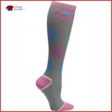 Cherokee Infinity Footwear Kickstart 15-20 Mmhg Support Compression Socks Flower Petals / One Size Womens