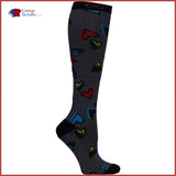 Cherokee Infinity Footwear Kickstart 15-20 Mmhg Support Compression Socks Marked Hearts / One Size Womens