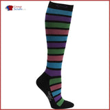 Cherokee Infinity Footwear Kickstart 15-20 Mmhg Support Compression Socks Neon Stripes / One Size Womens