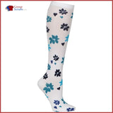 Cherokee Footwear Printsupport 12 Mmhg Compression Support Socks Flower Around / One Size Womens