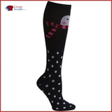 Cherokee Footwear Printsupport 12 Mmhg Compression Support Socks Polka Dot Penguin / One Size Womens