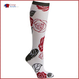 Cherokee Footwear Printsupport 12 Mmhg Compression Support Socks Rosebud / One Size Womens