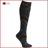 Cherokee Footwear Printsupport 12 Mmhg Compression Support Socks Subtle Chevron / One Size Womens