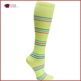Cherokee Footwear Printsupport 12 Mmhg Compression Support Socks Stripe It Bright / One Size Womens