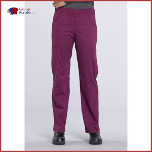 Cherokee Workwear Professionals WW170T Mid Rise Straight Leg Pull-On Cargo Pant