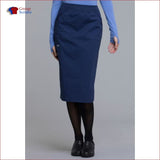 Cherokee Workwear Professionals WW510 30 Knit Waistband Skirt Navy / 2XL Womens