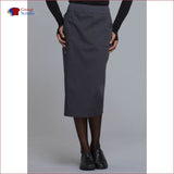 Cherokee Workwear Professionals WW510 30 Knit Waistband Skirt Pewter / 2XL Womens