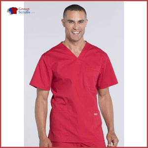 Cherokee Workwear Professionals Ww695T Mens V-Neck Top Red / 3Xl Mens