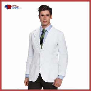 Barco Mr. 0619 Mens 30 Consultation Lab Coat White / 40 Clearance